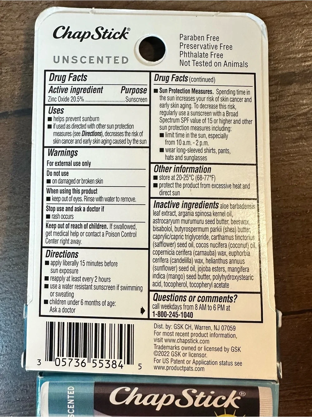 Chapstick Active 2 In 1 SPF 25 Sunscreen Unscented Lip Balm 3 Single Packs NEW